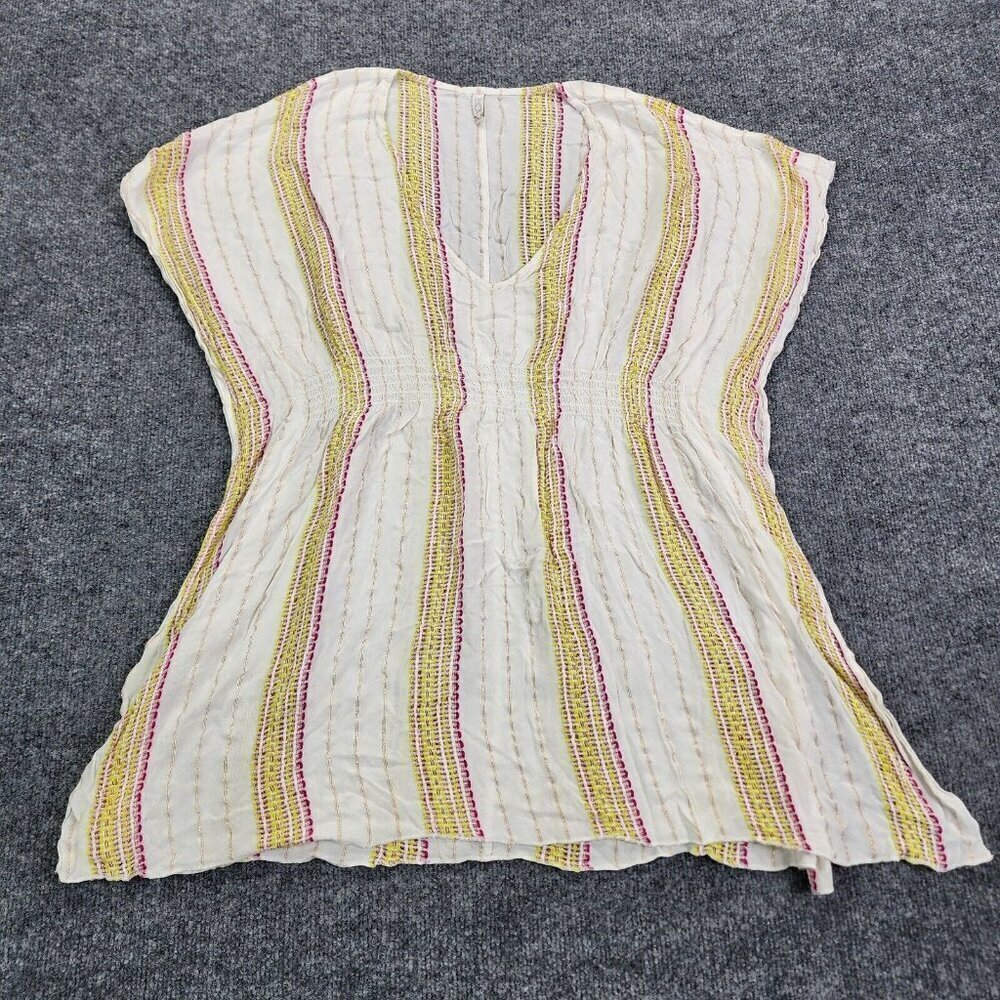BECCA Womens V Neck Sleeveless Multicolor Tunic Top Boho Womens Size Medium?